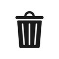 Trash bin vector icon garbage dustbin icon isolated on white background Royalty Free Stock Photo